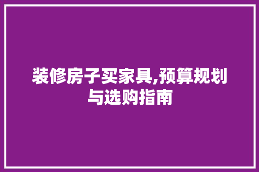 装修房子买家具,预算规划与选购指南 地板材料