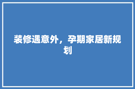 装修遇意外，孕期家居新规划 中式风格装饰