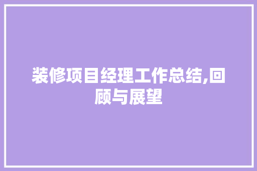装修项目经理工作总结,回顾与展望 木雕艺术