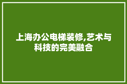 上海办公电梯装修,艺术与科技的完美融合 中式风格装饰