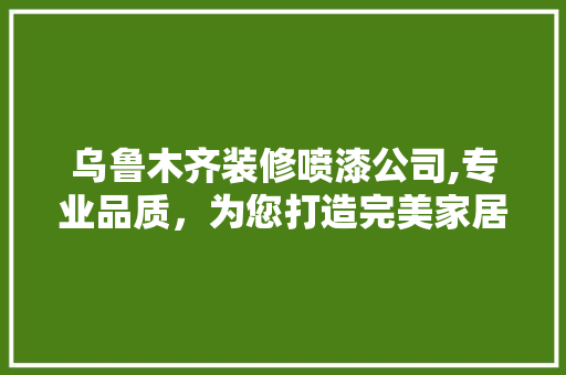 乌鲁木齐装修喷漆公司,专业品质，为您打造完美家居