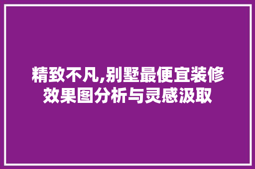 精致不凡,别墅最便宜装修效果图分析与灵感汲取 木雕艺术