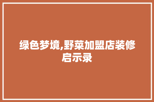 绿色梦境,野菜加盟店装修启示录 现代风格装饰