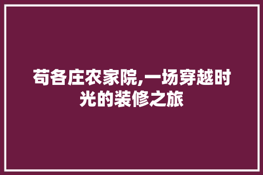 苟各庄农家院,一场穿越时光的装修之旅 地板材料