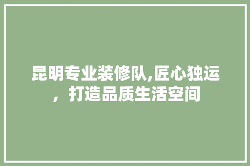 昆明专业装修队,匠心独运，打造品质生活空间 地板材料