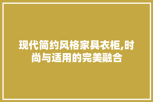 现代简约风格家具衣柜,时尚与适用的完美融合 客厅装修