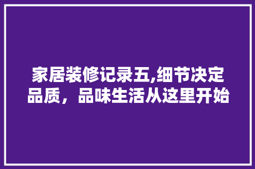 家居装修记录五,细节决定品质，品味生活从这里开始 中式风格装饰