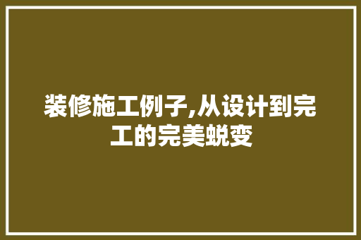 装修施工例子,从设计到完工的完美蜕变 地板材料