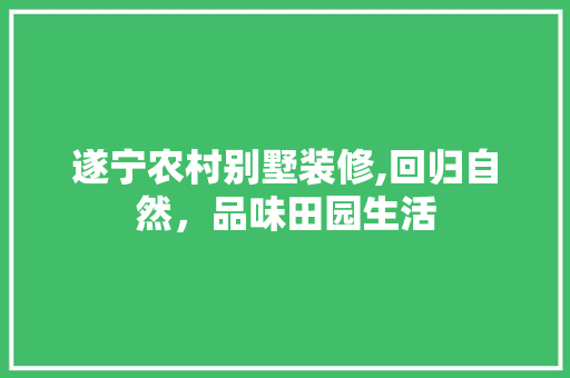 遂宁农村别墅装修,回归自然，品味田园生活 地板材料