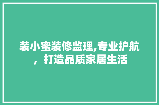 装小蜜装修监理,专业护航，打造品质家居生活 客厅装修