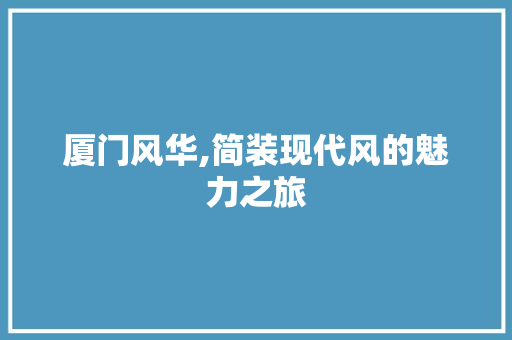 厦门风华,简装现代风的魅力之旅 客厅装修