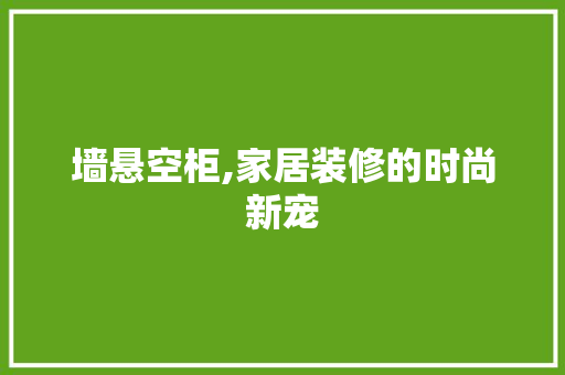 墙悬空柜,家居装修的时尚新宠