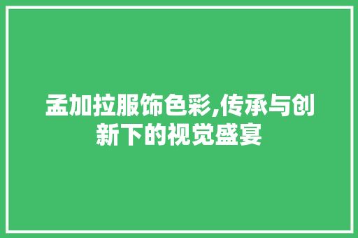 孟加拉服饰色彩,传承与创新下的视觉盛宴 室内设计