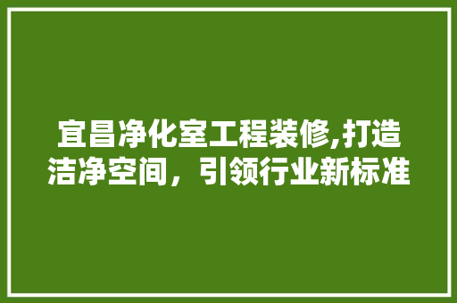 宜昌净化室工程装修,打造洁净空间，引领行业新标准 木雕艺术