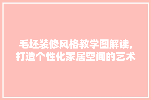 毛坯装修风格教学图解读,打造个性化家居空间的艺术之旅 软装设计