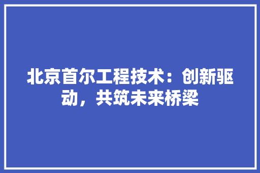 北京首尔工程技术：创新驱动，共筑未来桥梁 家居装修