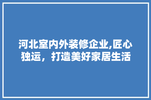 河北室内外装修企业,匠心独运，打造美好家居生活 室内设计