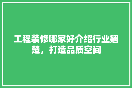 工程装修哪家好介绍行业翘楚，打造品质空间 客厅装修