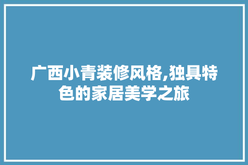 广西小青装修风格,独具特色的家居美学之旅 木雕艺术