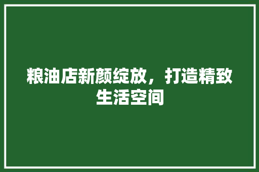 粮油店新颜绽放，打造精致生活空间 客厅装修