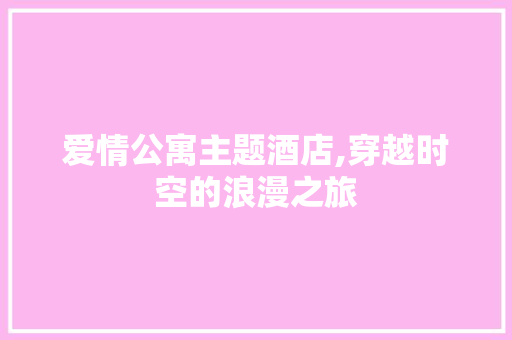 爱情公寓主题酒店,穿越时空的浪漫之旅 中式风格装饰