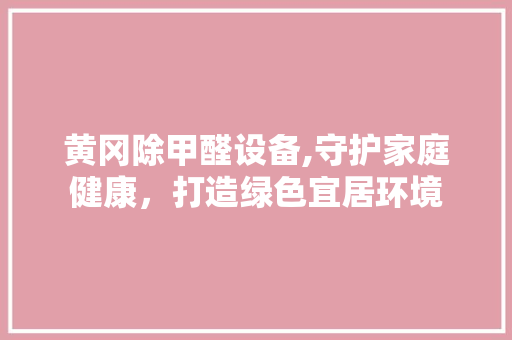 黄冈除甲醛设备,守护家庭健康，打造绿色宜居环境