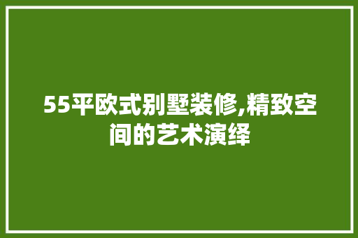 55平欧式别墅装修,精致空间的艺术演绎 木雕艺术