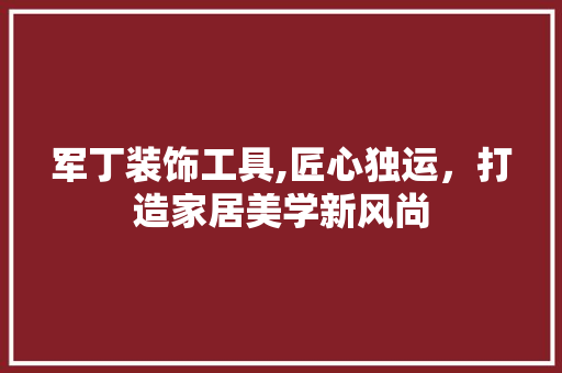 军丁装饰工具,匠心独运，打造家居美学新风尚 地板材料