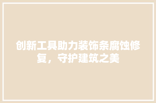 创新工具助力装饰条腐蚀修复，守护建筑之美 软装设计