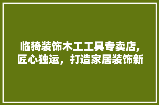 临猗装饰木工工具专卖店,匠心独运，打造家居装饰新体验 现代风格装饰