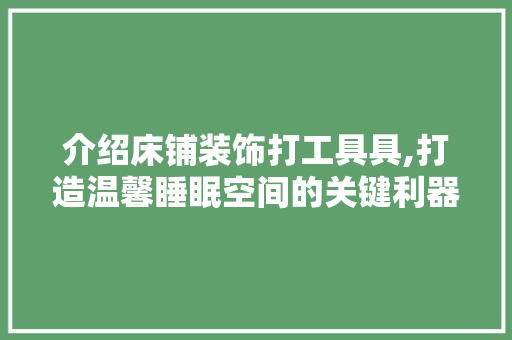 介绍床铺装饰打工具具,打造温馨睡眠空间的关键利器
