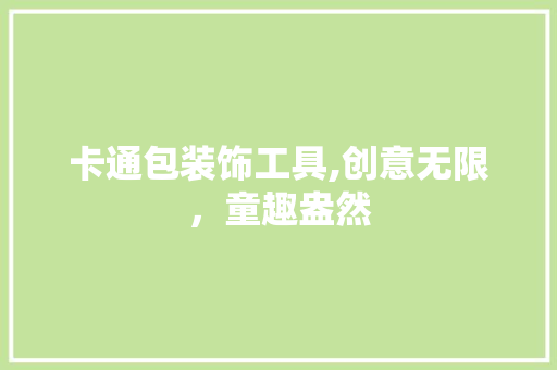 卡通包装饰工具,创意无限，童趣盎然