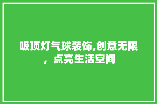 吸顶灯气球装饰,创意无限，点亮生活空间