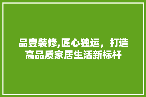 品壹装修,匠心独运，打造高品质家居生活新标杆 木雕艺术
