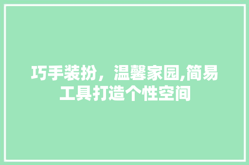 巧手装扮，温馨家园,简易工具打造个性空间 中式风格装饰