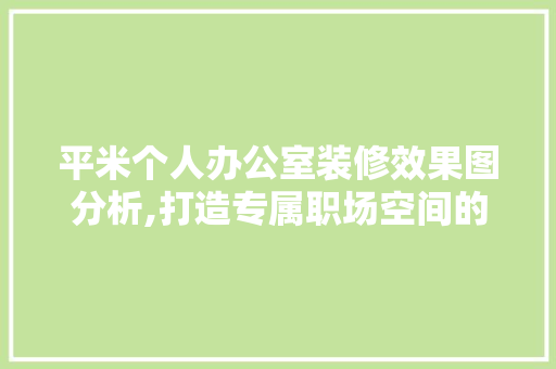 平米个人办公室装修效果图分析,打造专属职场空间的艺术 木雕艺术