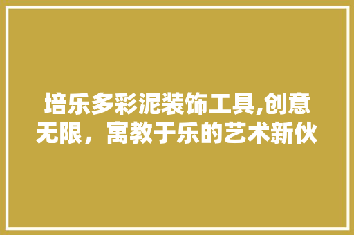 培乐多彩泥装饰工具,创意无限，寓教于乐的艺术新伙伴 木雕艺术