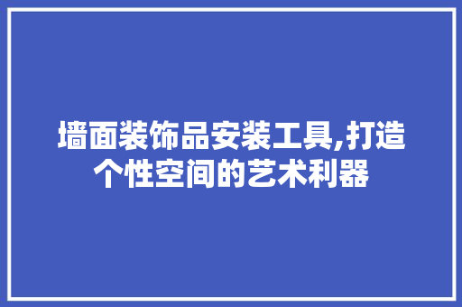 墙面装饰品安装工具,打造个性空间的艺术利器 木雕艺术