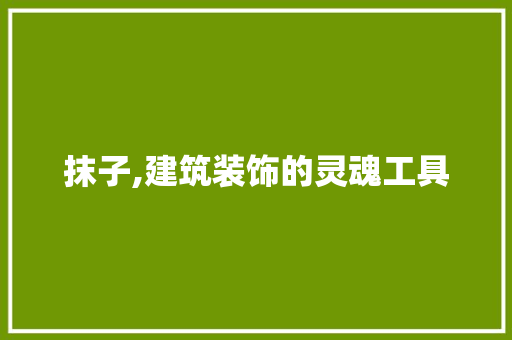抹子,建筑装饰的灵魂工具 卧室装修