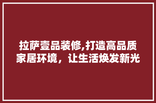 拉萨壹品装修,打造高品质家居环境，让生活焕发新光彩 木雕艺术