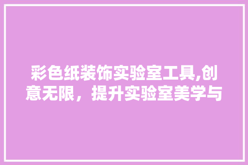 彩色纸装饰实验室工具,创意无限，提升实验室美学与效率 家居装修