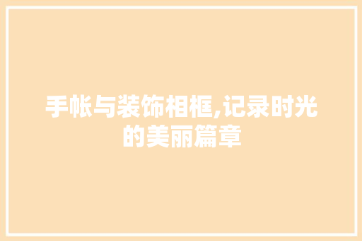 手帐与装饰相框,记录时光的美丽篇章 现代风格装饰