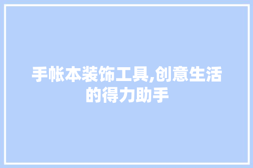 手帐本装饰工具,创意生活的得力助手 木雕艺术