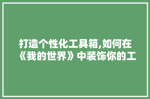 打造个性化工具箱,如何在《我的世界》中装饰你的工具箱 地板材料