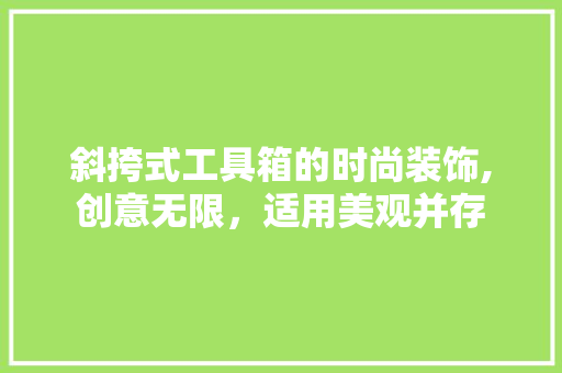 斜挎式工具箱的时尚装饰,创意无限，适用美观并存 地板材料