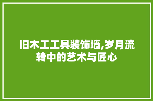 旧木工工具装饰墙,岁月流转中的艺术与匠心 中式风格装饰