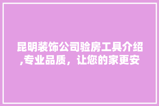 昆明装饰公司验房工具介绍,专业品质，让您的家更安心 中式风格装饰