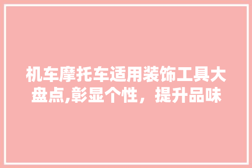 机车摩托车适用装饰工具大盘点,彰显个性，提升品味 中式风格装饰