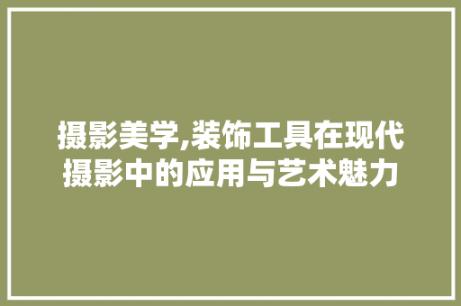 摄影美学,装饰工具在现代摄影中的应用与艺术魅力 客厅装修