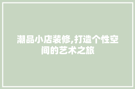 潮品小店装修,打造个性空间的艺术之旅 地板材料
